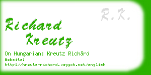 richard kreutz business card