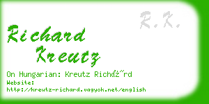 richard kreutz business card